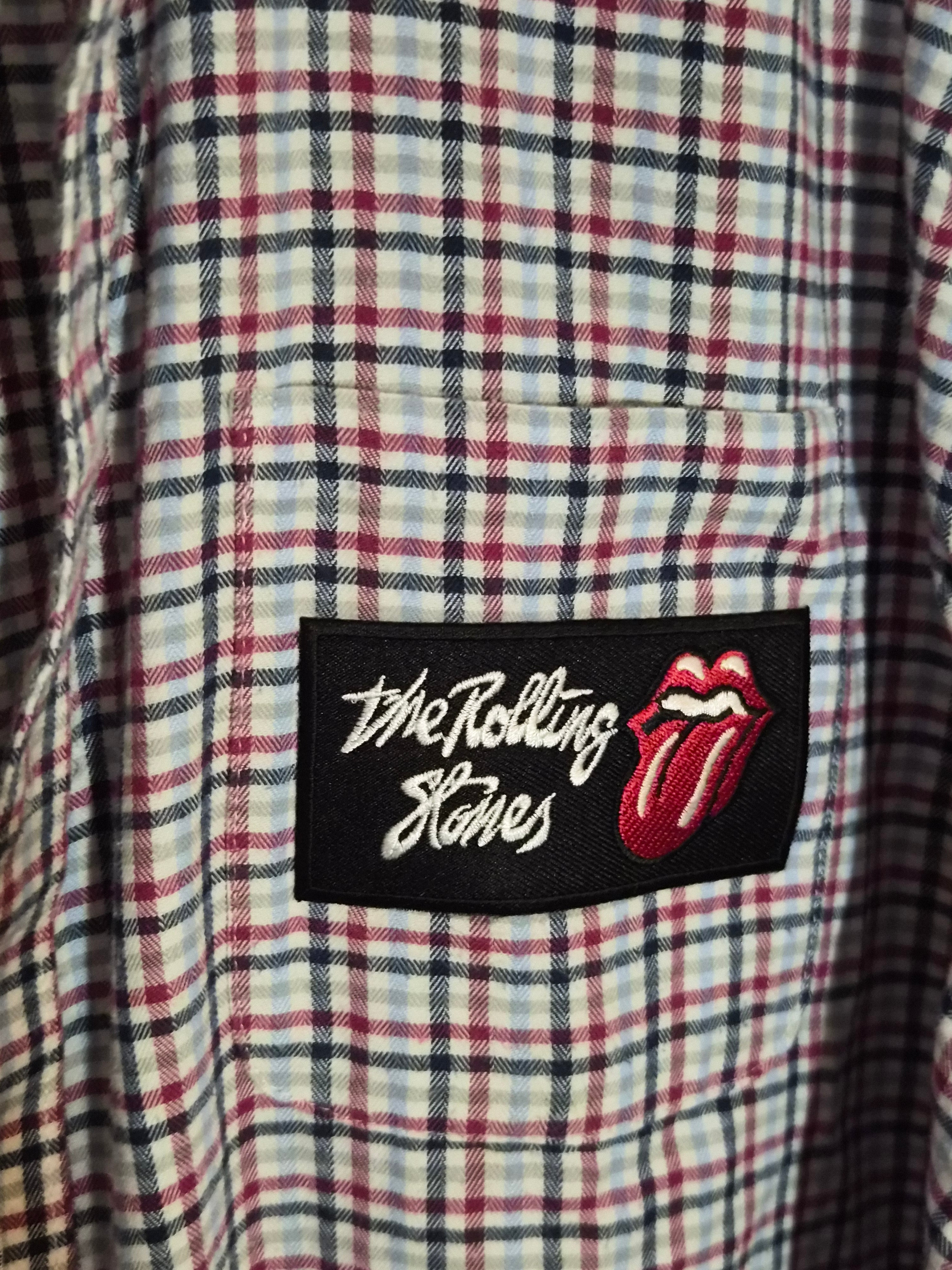 One-of-One Punk Flannel – Rolling Stones Patch – DIY Reworked Shirt XXL