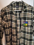 One-of-One Punk Flannel – Nirvana Patch – DIY Reworked Shirt Men's L